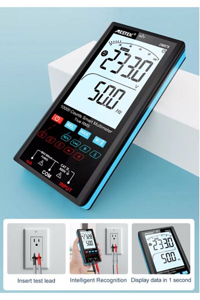 Mestek Dm97S Large Screen Intelligent Range Portable Multimeter