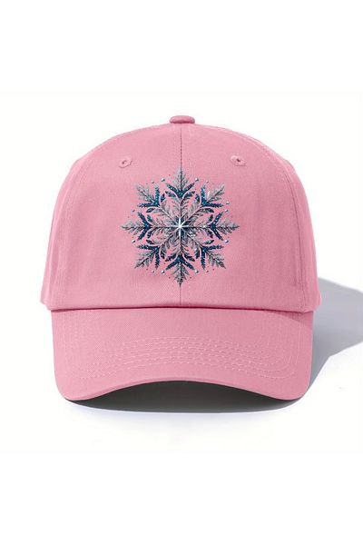 LEIVOR Ice Crystal Printed White Snapback Hat