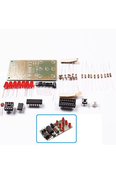 Devre Dünyası DC 5V Elektronik Zar CD4017 NE555 5mm LED Hobi Devresi DIY Lehimleme Kiti - Demonte(Montesiz)