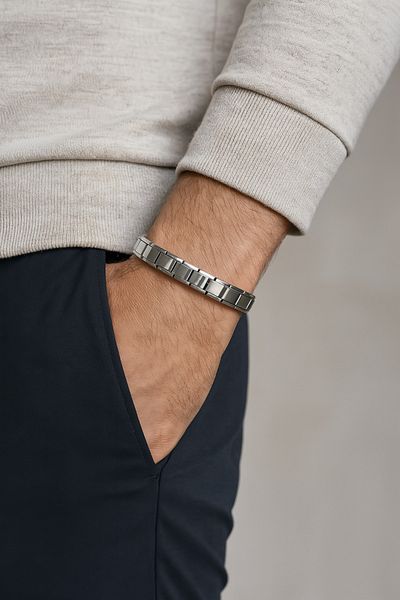 EFAYNU Italian Charm Steel Bracelet |   Stainless, Non-Tarnish, Unisex Use, Gift Accessory 1 Pc