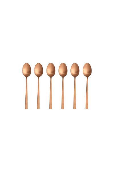 ASTERA Porland Matte Copper Dessert Spoon 6 Pcs