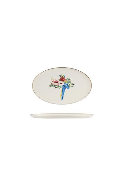 ASTERA Porland Pattern 2 Flat Plates 20 Cm, Porcelain Single