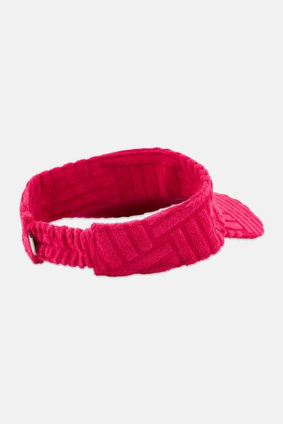 Esprit Women Textured Visor Cap, Pink