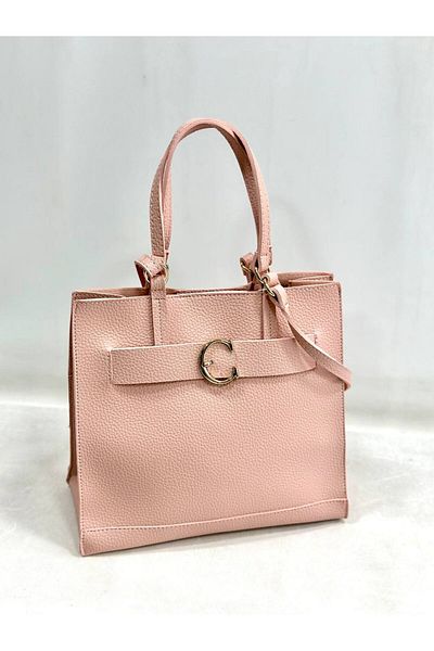 çkn sedat çakan çanta & fular & aksesuar Textured Leather 3 Compartment Women's Hand Shoulder Bag