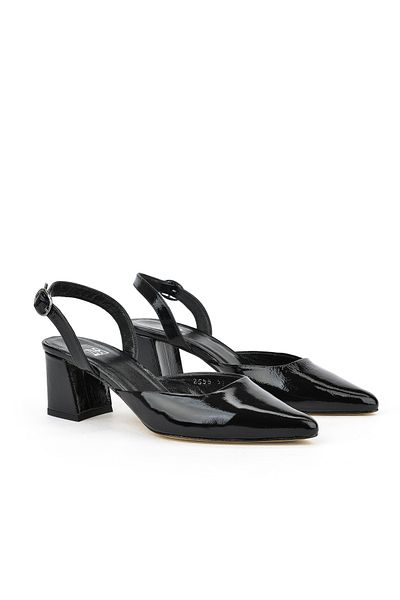 Ziya , Women's Genuine Leather Heeled Shoes 1511030Z2555 Black