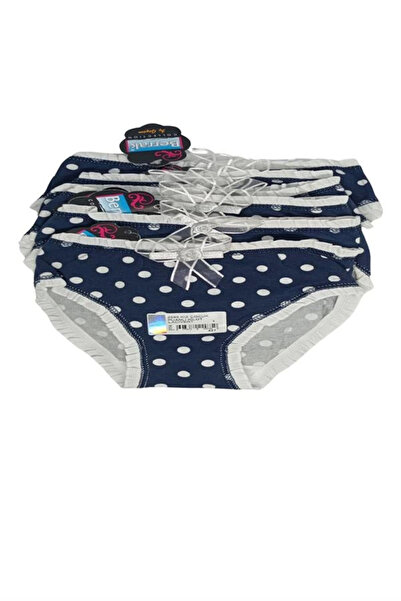FİLLİNTA 2595 Clear Navy Blue Colored Lace Waist Children's Bikini 6 Pieces 1...