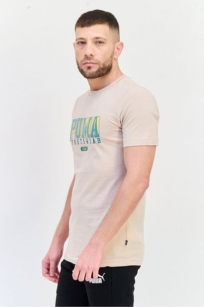Puma Men Sportswear Fit Short Sleeve Outdoor T-Shirt, Tan