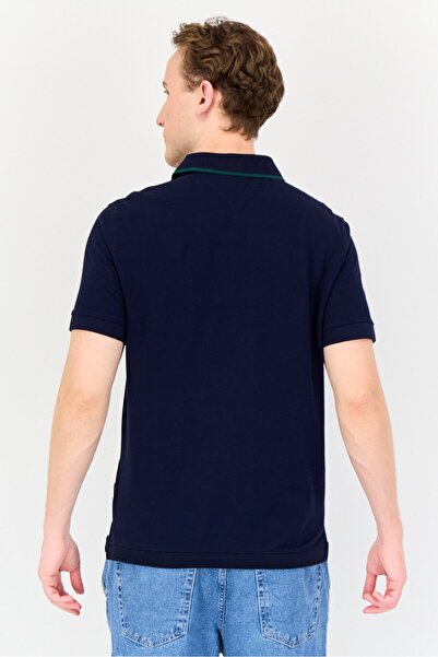 Vince Camuto Men Regular Fit Solid Short Sleeves Polo Shirt, Navy