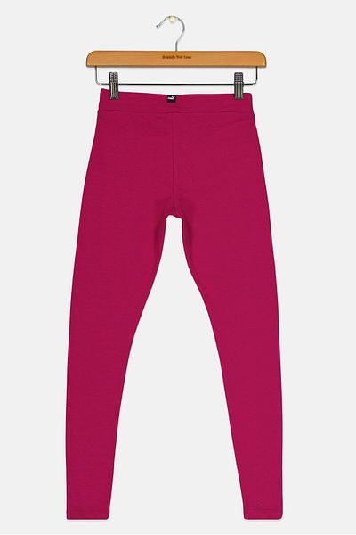 Puma Kids Girl Graphic Print Outdoor Leggings, Fuchsia Pink