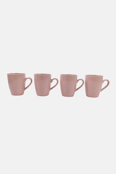 Maser 4 Pieces Coffee Cup 420ml, Pink