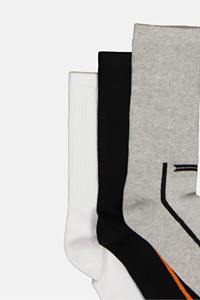 Tapout Men 3 Pairs Ribbed Sport Crew Sock, Multicolor