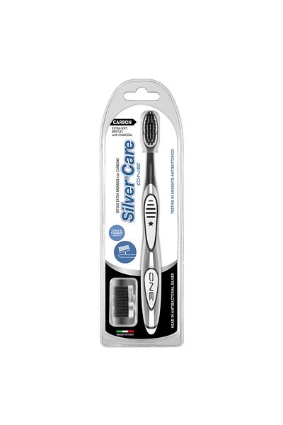 SILVER CARE One Toothbrush Charcoal Extra Soft + 1 Replaceable Head