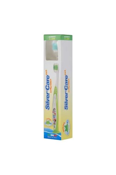 SILVER CARE Periuta dinti Silver Care Kids perii Moi Copii +3 ani cap Argint, ventuza fixare