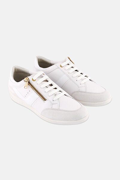 Geox Women Myria Lace Up Casual Shoes, White