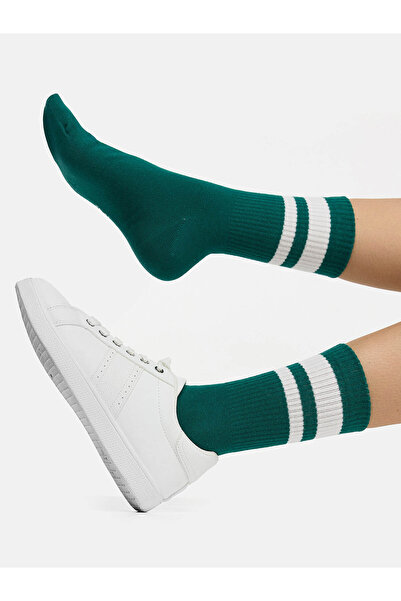 NUR DIE Freizeitsocken Statement Socken mit Stickerei Socken Strumpf Strümpfe