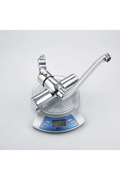 GENERAL Long neck wall-mounted kitchen mixer with a movable handle for washing large dishes