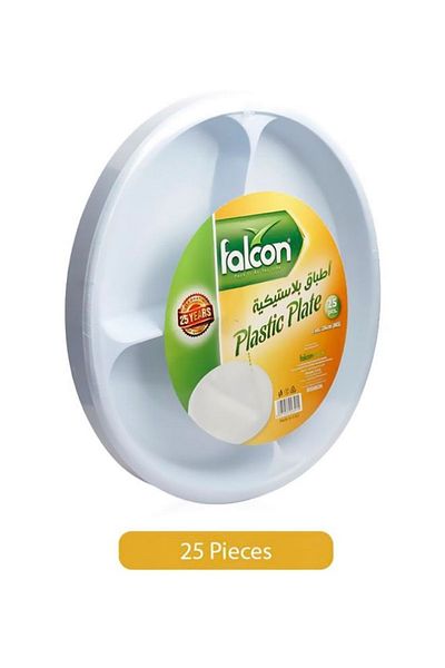 Falcon Plastic Plates 9" Round – 25 Pcs | Durable Disposable Party Plates