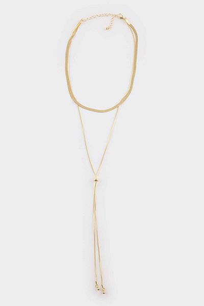 DeFacto Women's Gold Y Necklace F5977Axns