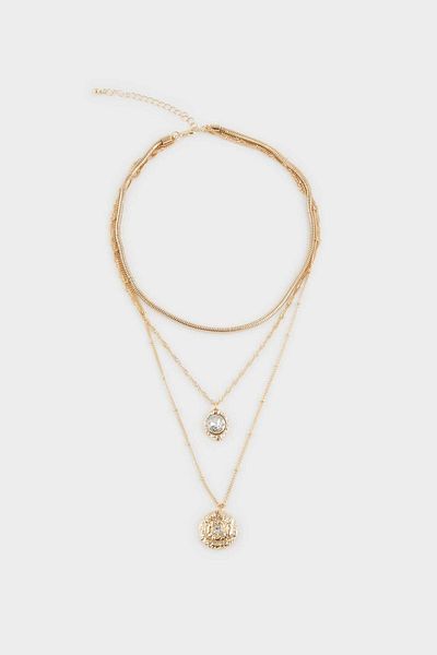 DeFacto Women's 2-Piece Gold Necklace F5953Axns
