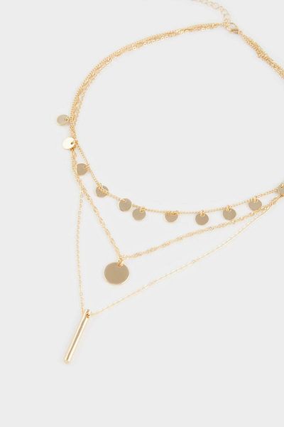 DeFacto Women's 3-Piece Gold Necklace F5956Axns