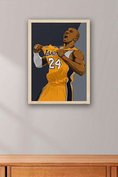 Saturn Pictură înrămate Kobe Bryant - Pictură poster NBA de baschet