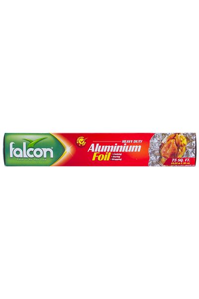 Falcon Heavy Duty Aluminium Foil 23.22m X 30cm | 75 Sq. Ft | Strong & Durable Wrap