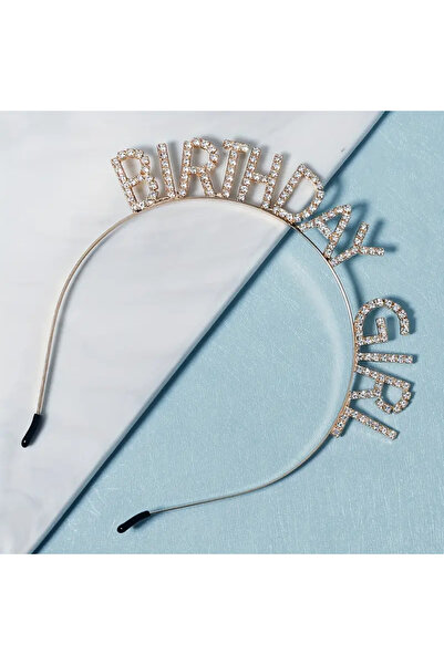 CUGYPARTY Birthdaygirl Gold Birthday Crown with Shiny Stones