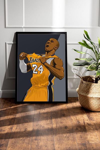 Saturn Pictură înrămate Kobe Bryant - Pictură poster NBA de baschet