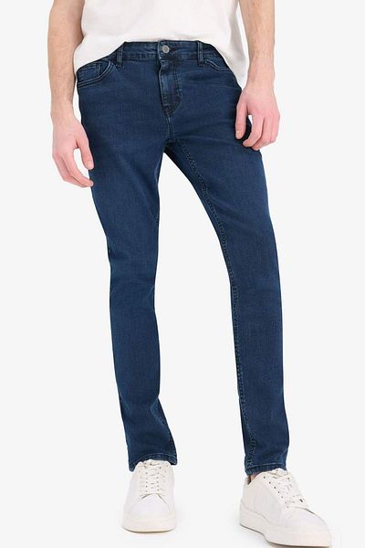DeFacto Pedro Slim Fit, model îngust, talie normală, pantaloni de jeans cu picioare înguste A7085AX25SP