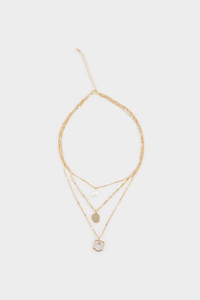 DeFacto Women's 3-Piece Gold Necklace F5963Axns