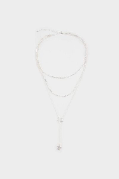 DeFacto Women's Starry Silver Necklace F5960Axns