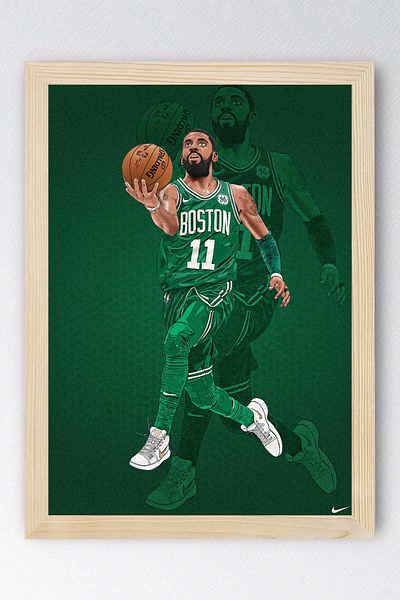 Saturn Pictură înrămată Kyrie Irving - Pictură poster NBA de baschet