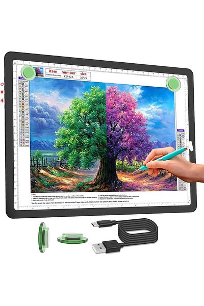 Generic لوحة إضاءة LED قابلة لإعادة الشحن من Phylosal A4 للرسم الماسي