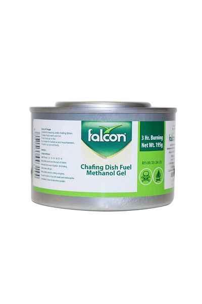 Falcon Chafing Dish Fuel Methanol Gel 195g | High-Heat, Clean Burning Gel Fuel