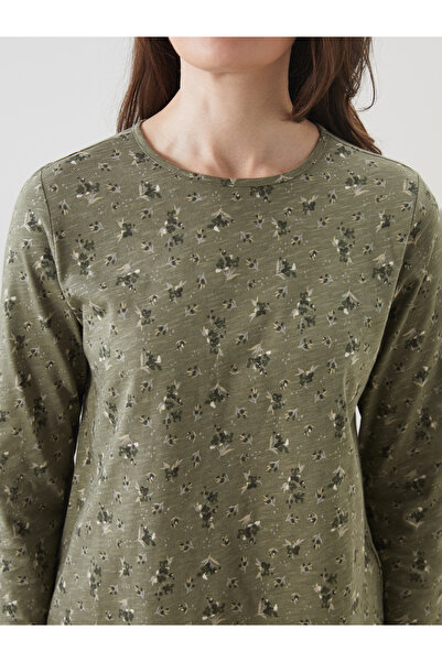 LC Waikiki Květinová dámská halenka Crew Neck