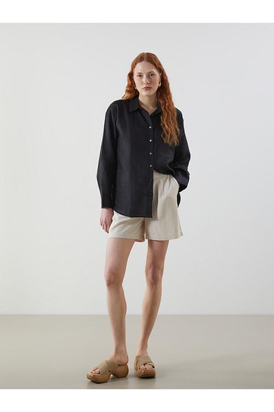 LC Waikiki Γυναικείο σορτς Standard Fit Linen Blend