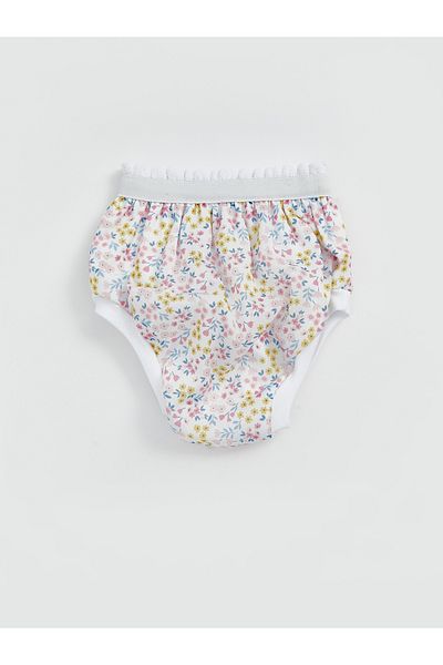 LC Waikiki Floral Baby Girl Training Panties with Elastic Waist