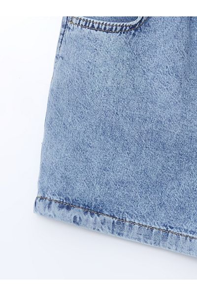 LC Waikiki Pantaloni scurți de blugi pentru fete cu talie elastică