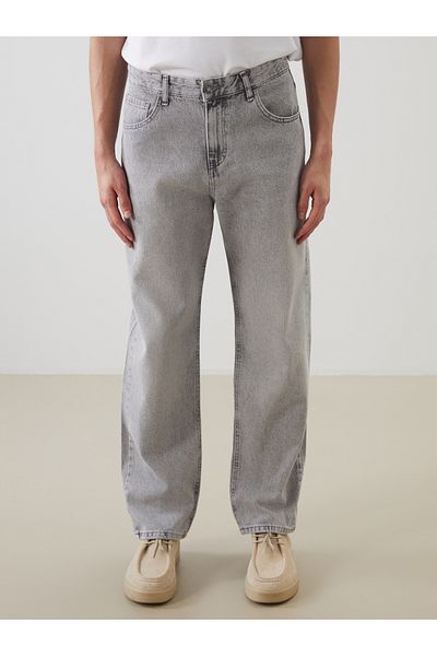 LC Waikiki LCW Jeans Gri 710 Pantaloni largi pentru bărbați