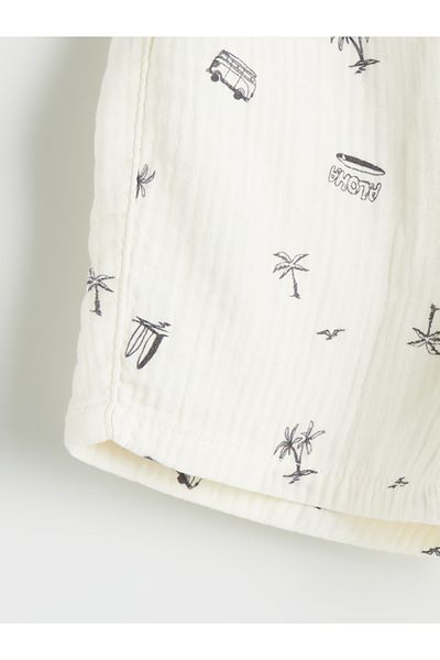 LC Waikiki Printed Boys' Shorts with Elastic Waist