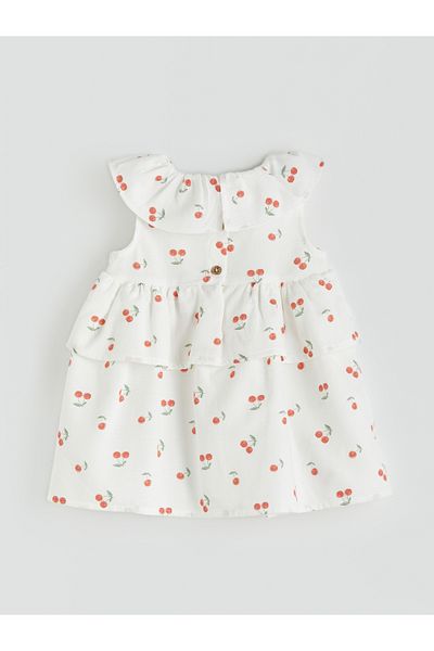 LC Waikiki Baby Collar Cherry εμπριμέ φόρεμα για κοριτσάκι