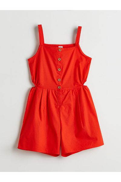 LC Waikiki Square Collar Girl's Jumpsuit
