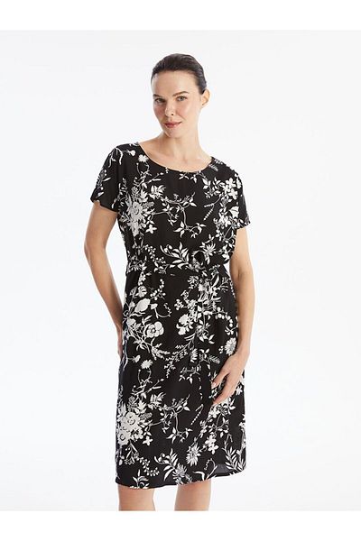 LC Waikiki LCW Grace Crew Neck Print Women's Short Sleeve Dress