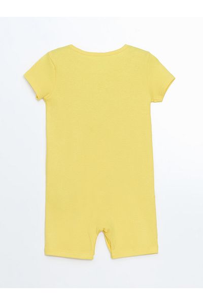 LC Waikiki Crew Neck Printed Baby Boy Jumpsuit
