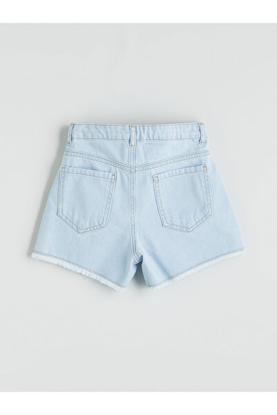 LC Waikiki Çiçek Nakışlı Kız Çocuk Jean Şort