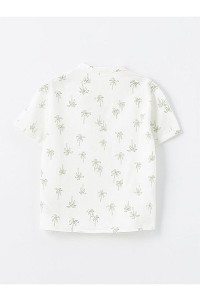 LC Waikiki Lcw Kids Judge Collar Short Sleeve Printed Baby Boy Shirt