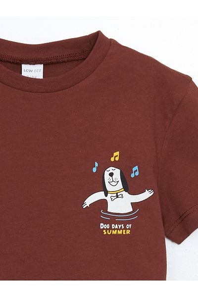 LC Waikiki Tricou pentru băiat cu imprimeu cu decolteu