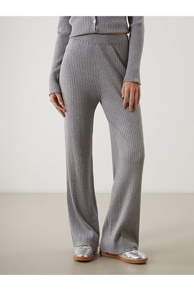 LC Waikiki Elastic Waist Textured Women's Trousers