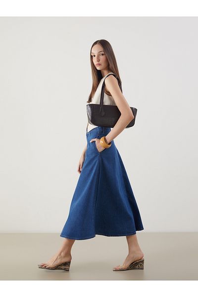 LC Waikiki Fustă Jeans de damă cu ajustare standard