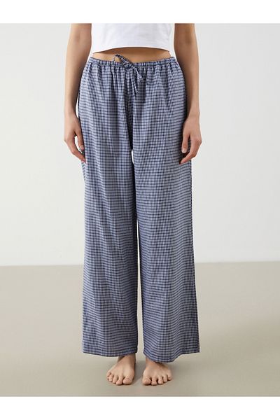 LC Waikiki Pantaloni de pijama pentru femei în carouri cu talie elastică